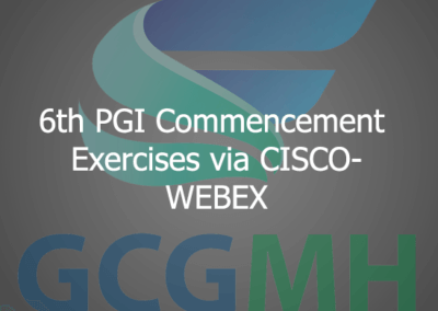 6th PGI Commencement Exercises via CISCO-WEBEX